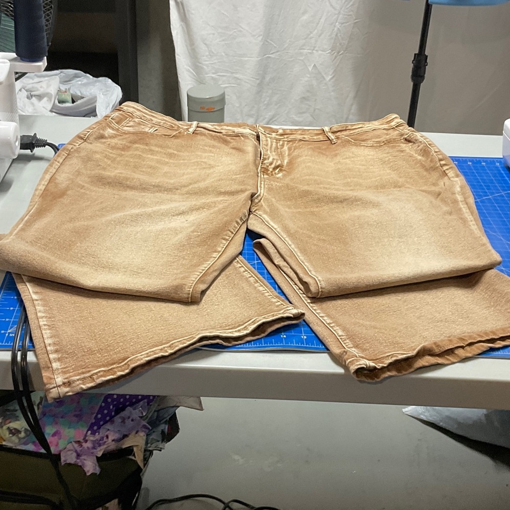 Women's Tan Boot Cut Jeans